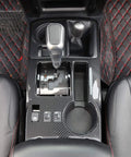 Dope ABS Carbon Fiber Gear Panel And Shifter Console Upgrade Revamps Your Toyota 4Runner Ride With Fresh Cockpit Trim And Slick Transmission Shield For 2010 To 2026 Models, featuring a close-up of gear shifter and console design.