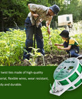 Heavy Duty All Purpose Coated Garden Ties With 328 Feet Of Trimmer Twine for Plant Support and Growth in garden use