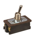 Beefy Maintained Contact DPST Toggle Switch with brass and nickel actuator for off-on control heavy duty 20A at 125 Volt AC and 10A at 250 Volt DC screw terminals multi pole power switch