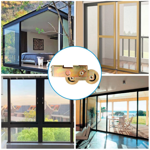 Sliding Patio Door Tandem Roller Assembly Replacement Rollers 1-1/4 Inch Steel Ball Bearing Wheels For Sliding Glass Doors