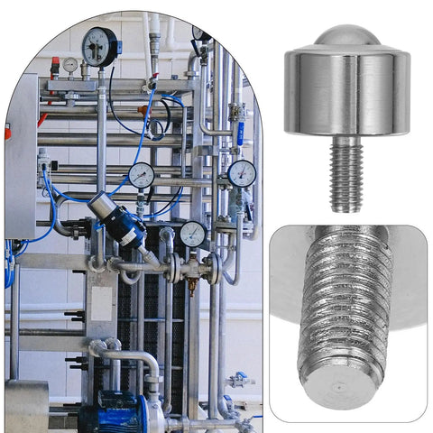 High Precision Steel Ball Transfer Bearing Caster With M12 Threaded Bolt One Inch Roller for industrial machinery