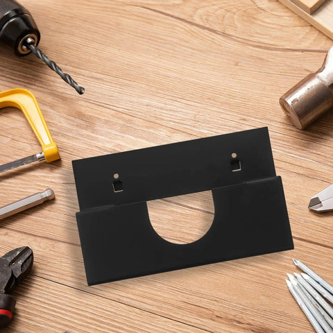 Angle Grinder Holder Wall Mount Rack For Garage And Workshop, Heavy Duty Iron Tool Organizer on wooden surface