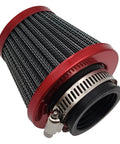 35mm Pod Style Air Intake Filter For ATVs Dirt Bikes Go Karts Pit Bikes And Mini Bikes Fits 49cc To 125cc Tao Tao Coolster Kazuma Roketa Sunl Apollo Baja SSR X Pro PZ19 PZ20 Carburetor Compatible Red Beefs Up Your Ride with red metal finish