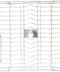 Genuine OEM Upper Dishrack Assembly For Dishwashers, White, Replacement Part Fits GE Models Including WD28X10369, shown top view.