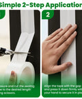 Heavy Duty Window Weather Sealing Tape Kicks Those Nasty Drafts Straight Out Of Your Home Seals Window Air Conditioner Gaps Tight Keeps Rooms Comfy All Season Long Dead Simple Peel And Stick Roll Holds Up Real Nice applied in two steps, cutting and pressing into place.