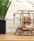Geared Mechanical Aquarium Model Kit 3D Puzzle Wooden Kit For Adults With Hidden Seahorse, Two Tropical Fish Circling An Algae Forest At Different Speeds, A Mind Bending Brain Teaser For Home Decor And Fun Hobby Set wooden tabletop display