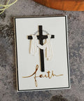 Handmade card using Rectangular Frame Die Cuts Set For Card Making Metal Cutting Dies with Easter cross design