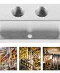 T Type Air Flow Splitter Manifold Block 2 Port 4 Hole Compact Gas Flow Distributor for Pneumatic Systems in Industry Setting