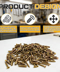 Heavy Duty Wall Anchors Kit With Screws, 200 Pack, 6 X 32 Mm, For Hinge Hole Repair In Concrete, Hollow, And Wood Walls, A must-have DIY repair set with steel anchors and gold screws