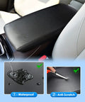 Mazda CX 30 Center Console Cover Leather Armrest Protector Waterproof And Anti Scratch Black Carbon Fiber Finish