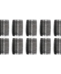 One Half Inch By One Inch Black Pipe Nipple Ten Pack Malleable Cast Iron Close Nipples For Dope Industrial Decor