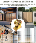 Heavy Duty V Groove Wheels For Sliding Gates Weld On Steel Rollers With Bracket Zinc Coated Track Pulleys 2 Inch Gate Casters, showing versatile usage for various gates.