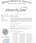 United States trademark registration for Chum Power Machinery Corp, showing details and legal information.