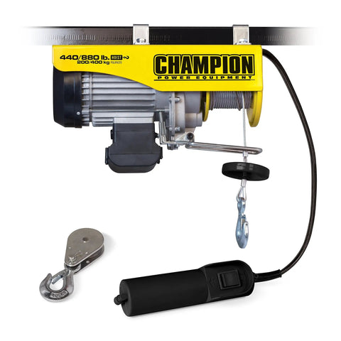 Heavy Duty Electric Hoist With Remote Control And Automatic Braking 850 Watt Motor 39 Foot Cable Dual Line Operation device hanging