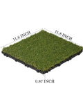 Interlocking Artificial Grass Tiles For Outdoor Decking And Indoor Decor Soft Synthetic Turf With Self Draining Backing UV Safe