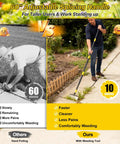 Comparison of hand pulling weeds versus using Heavy Duty Flat Shovel Ice Scraper For Winter Cleanup Snow Shovel For Driveways And Sidewalks.