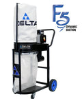 Beastly One Horsepower Dust Collector Kit With Motor And Blower, featuring dynamic suction and solid support frame in workshop setup