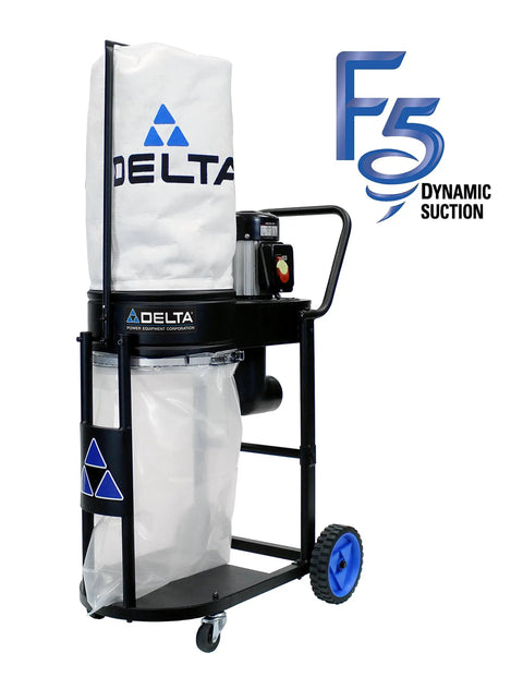 Beastly One Horsepower Dust Collector Kit With Motor And Blower, featuring dynamic suction and solid support frame in workshop setup