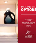 Close-up of LED Puck Lights 2 Pack Battery Operated Tap Light Wireless Stick On Under Cabinet Closet Pantry Lighting 50 Lumens No Wiring Needed Easy Install Perfect For Cabinets Closets And Pantries In Every Room with mounting options shown.