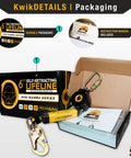 6 Ft Mini Mamba Self Retracting Lifeline No Tangle Web Class 1 SRL Safety Lanyard packaging with manual