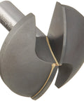 Dead Nuts Accurate Wedge Groove Router Bit Set To Nail Your Tabletop And Flooring Projects With Sharp Carbide Tipped Router Bits And Half Inch Shank, close-up of carbide tip.