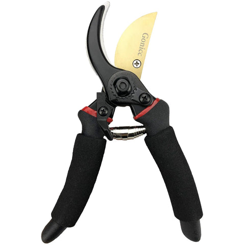8 Inch Titanium Coated Bypass Pruning Shears For Heavy Duty Garden Pruning Premium SK5 Steel Blade Rust Resistant And Ultra Sharp Ergonomic Non Slip Aluminum Handles For Smooth Cutting