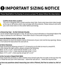 Important sizing notice for Badass Heavy Duty 304 Stainless Steel Sink Protector Grid with measuring instructions.