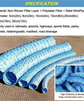 Versatile Perforated Drainage Pipe for Outdoor Drainage and Stormwater Management, Flexible French Drain System for Garden Yard