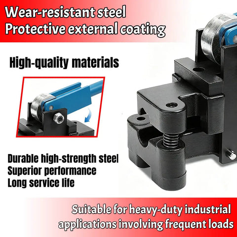 Close-up of Heavy Duty 2-In-1 Emt Pipe Bender With Offset Design showing wear-resistant steel construction and ergonomic handle.