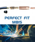 Pro Grade MIG Welding Gun Accessory Kit 30 Pack For MB15 15AK Includes 0.035 Inch Tips 0.9 Mm Gas Nozzles Insulators Diffusers