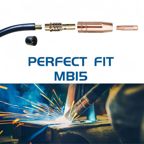 Pro Grade MIG Welding Gun Accessory Kit 30 Pack For MB15 15AK Includes 0.035 Inch Tips 0.9 Mm Gas Nozzles Insulators Diffusers