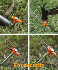 Heavy Duty Tent Stakes 20 Pack 9.75 Inch Ground Pegs used in grassland outdoors with T shaped top and hammer