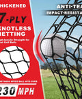 Heavy Duty 10x7 Foot Golf Practice Net With Dual Turf Mat Noise Reduced Target Cloth Indoor Outdoor Hitting Net close-up