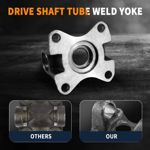 Driveshaft Flange Yoke 3 2 1579 Cap 1.188 In Width 3.625 In 1350 Series U Joint 4 Bolt Holes Bolt Circle 4.25 In Bearing Cap Diameter 1.188 In Durable. 4-bolt driveshaft tube weld yoke