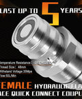Hydraulic Female Flat Face Quick Connect Coupler 48mm Thread Diameter For Bobcat And John Deere Skid Steer Loaders