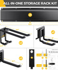 66 Inch Garage Tool Organizer Wall Mount With Adjustable Hooks Heavy Duty Metal Rack Up To 720 Lbs Anti Rust Shed Storage Holder for tools.