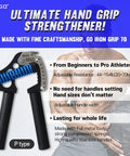 Adjustable Hand Grip Strengthener With 44 To 154 Lbs Resistance, Premium Forearm Trainer For A Stronger Grip, Ideal For Athletes