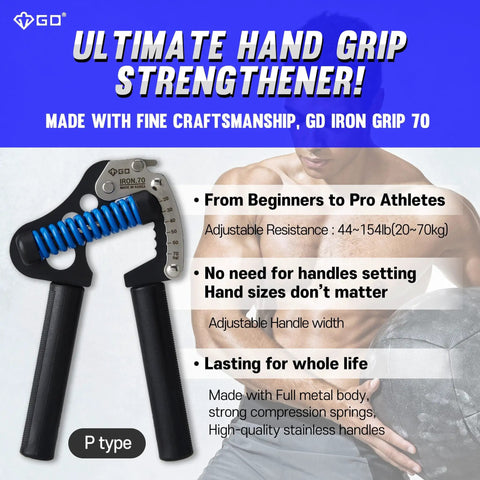 Adjustable Hand Grip Strengthener With 44 To 154 Lbs Resistance, Premium Forearm Trainer For A Stronger Grip, Ideal For Athletes
