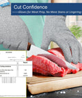 Cut Resistant Gloves A9 Maximum Protection For Kitchen Prep And Food Handling, ANSI A9 Certified, slicing beef