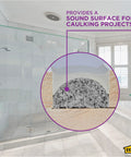 All Purpose Foam Backer Rod For 3/4 Inch Expansion Joints, Gray Caulking Backing Strip 15 Feet Long Indoor Outdoor Weather Proof Sealant Gap Filler built into a shower wall for caulking.