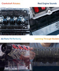 V8 Engine Model Kit That Runs Hands On STEM Build Your Own Mini V8 Engine For Adults And Ages 12 And Up with 270 Parts