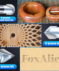 Quarter Inch Shank Carving Router Bit Set Ten In One With V Groove Bits Spiral End Mills Tapered Bits For Woodworking