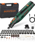 Beast Cordless Rotary Tool Kit With 8V 2.0Ah Rechargeable Battery, 30000 RPM, 127 Accessories, case and attachments displayed