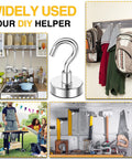 Heavy Duty Magnetic Hooks For Hanging Cubicle Accessories And More, 30 Lb Capacity, N52 Strength Magnets, kitchen and garage use