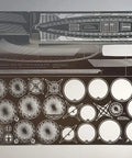 Hindenburg LZ129 1 to 1000 Scale Photo Etched Stainless Steel Model Kit With Snap Fit Build And Light Glue detailing parts sheet