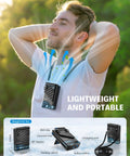 AI Portable Waist Clip Fan With 10000mAh Battery,LED Indicator,5 Speed High RPM Cooling,33ft/s Airflow,10000 RPM Turbine,Black
