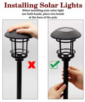 Installing Six Pack Solar Powered Pathway Lights Waterproof Warm White Outdoor Lighting For Lawn Patio Yard Walkway Deck