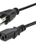Heavy Duty 6-Foot NEMA 5-15P To C13 Power Cord, 14AWG, 15A 125V, UL Listed Replacement Computer And Monitor PC Power Cable For Home Office And Workstations A True Workhorse, black plug and C13 connector