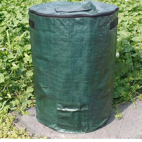 80 Gallon Compost Bin Bags Set Heavy Duty 2 Pack Foldable Garden Yard Waste Bags for Leaves Grass Clippings and Compost Outdoor Green 300L Big Capacity Easy Cleanup