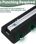 Rock Solid Rubber Mini Split Base Pad Set Of 2 For AC Condenser Leveling Feet showing reserved screw space and leveling bubble.